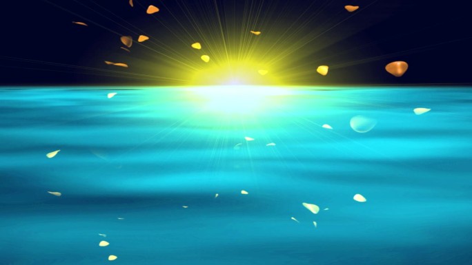 水面上阳光LED视频素材