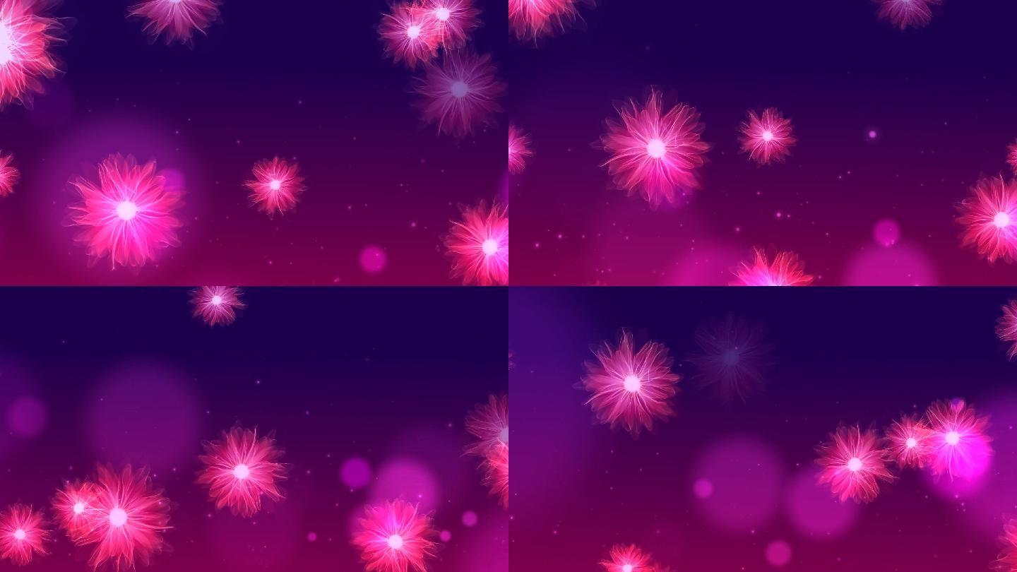 紫色花唯美透视花