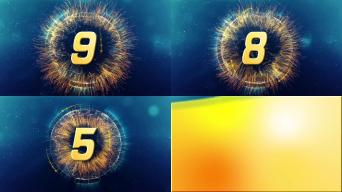 10秒倒计时数字地球背景