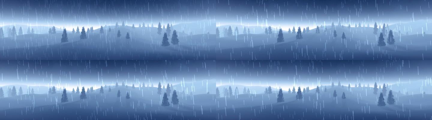 松树，雪山，意境，凄惨，下雨，下雪