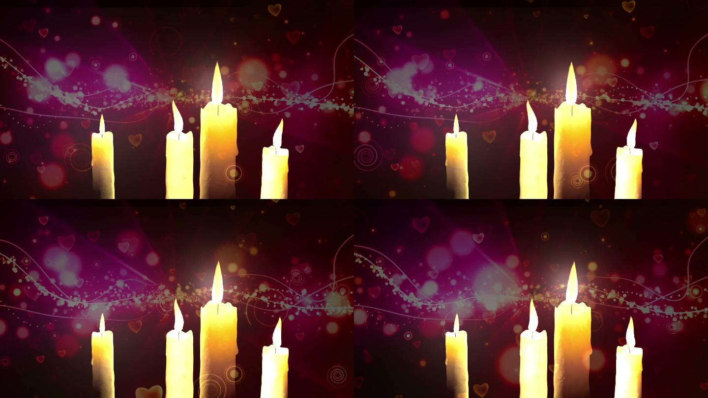 蜡烛温馨爱心祝福
