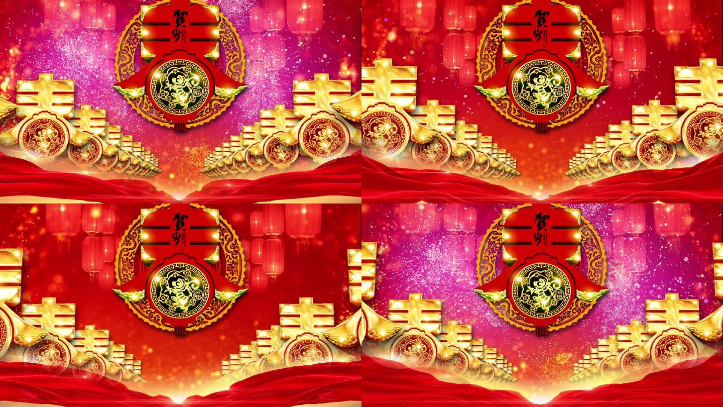 超低价新版春节大字,大气开场原创无缝循环