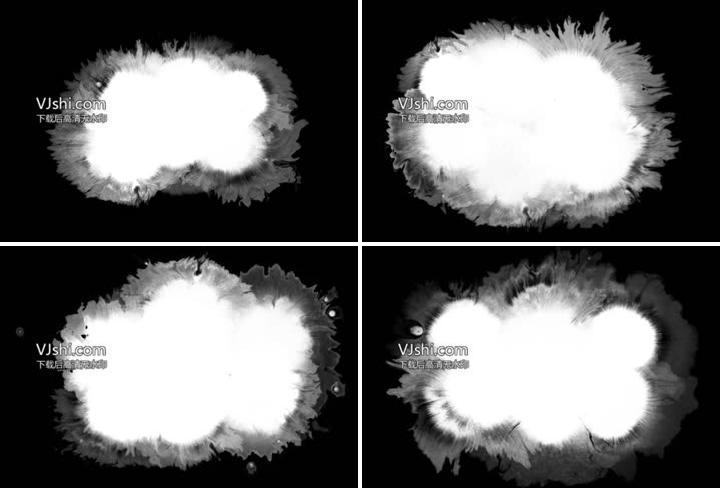 10组实用躁波水墨晕染水墨特效视频素材