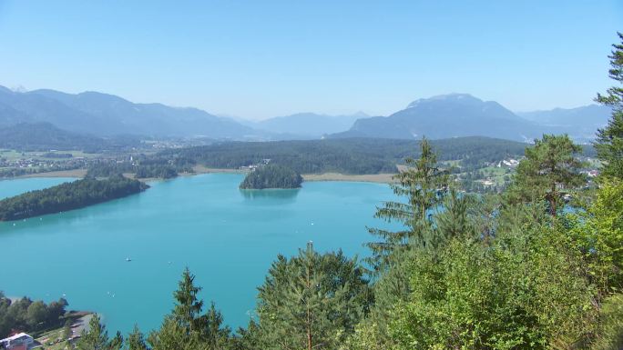 湖畔唯美大自然湖水水源风景