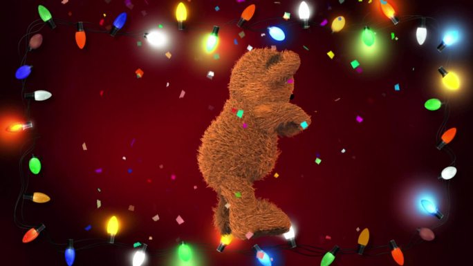 可爱泰迪熊祝你生日快乐