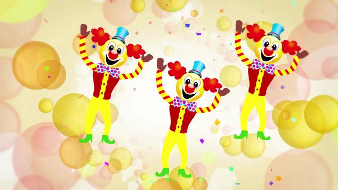 快乐小丑跳舞愚人节背景