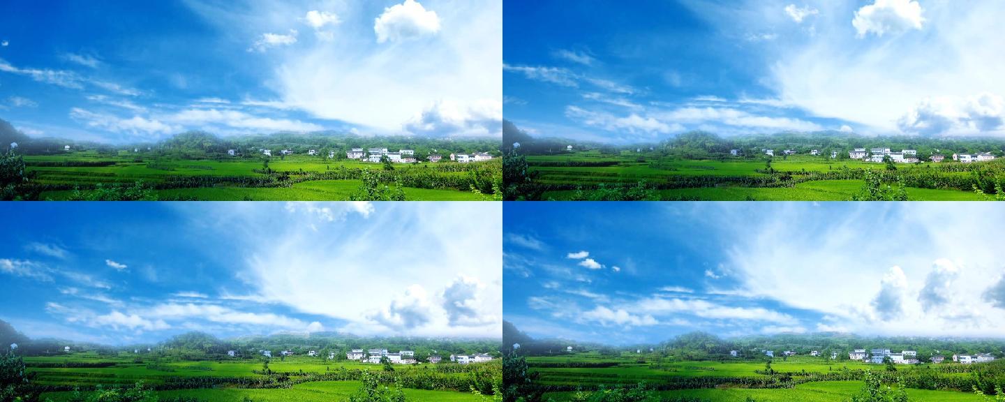 青山草原天空蓝天白云