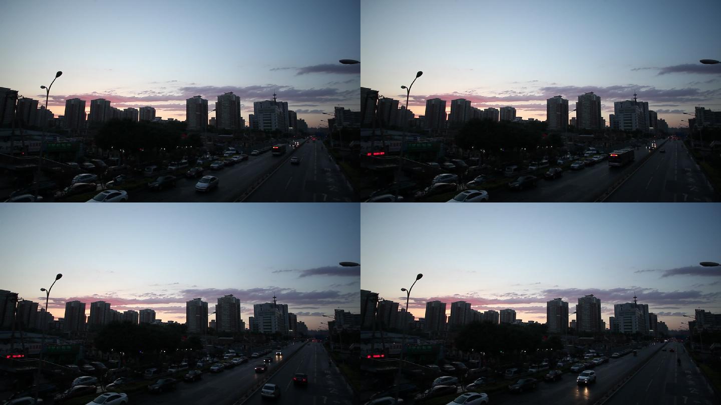 城市黄昏