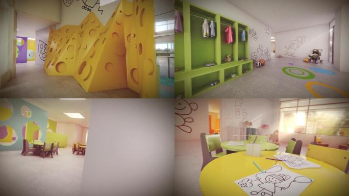 三维室内幼儿园室内儿童活动中心幼教中心