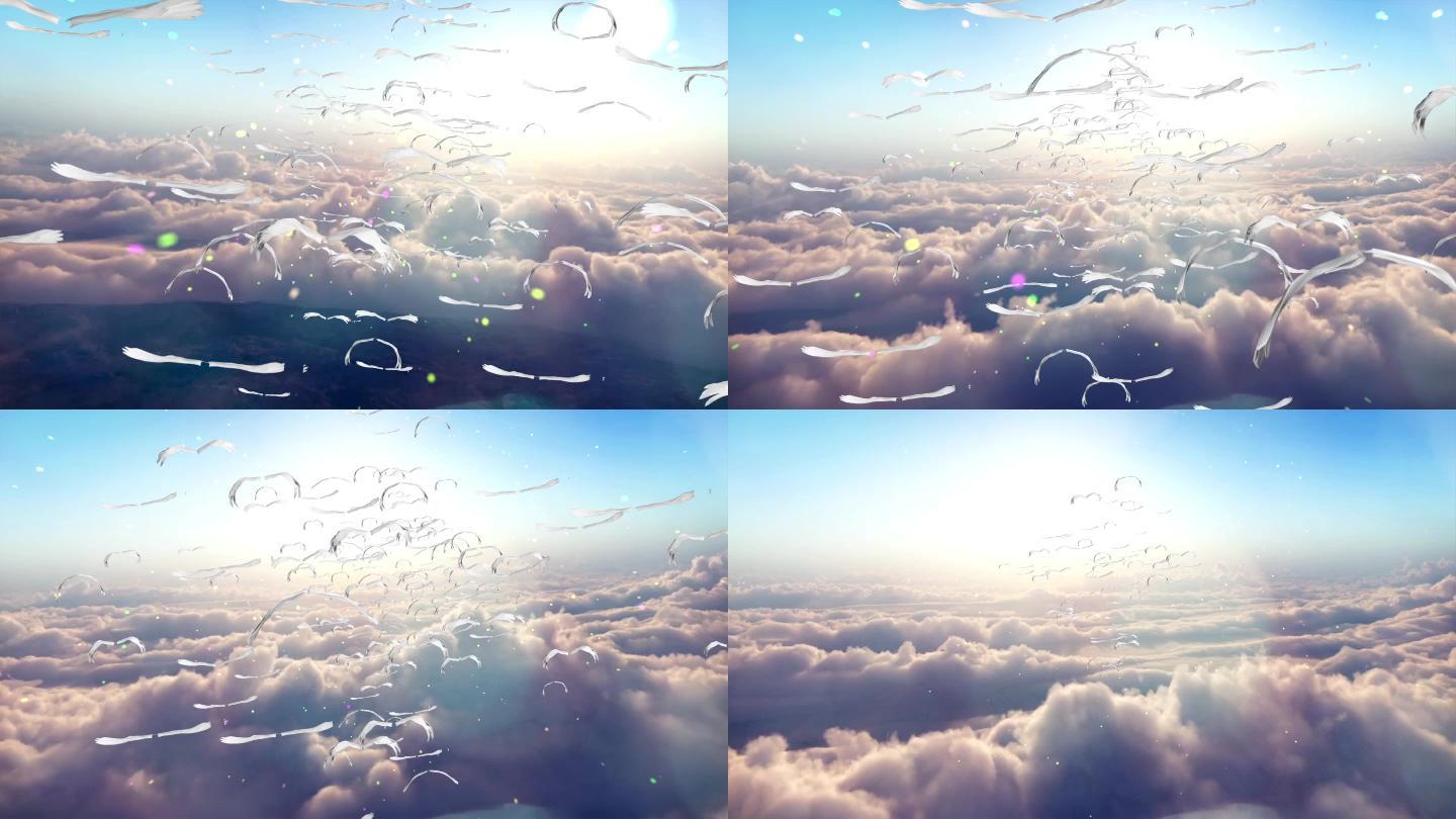 飞翔穿越云层