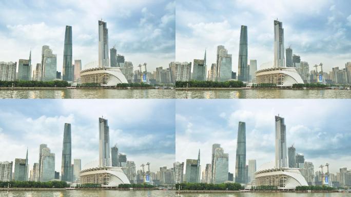 广州珠江新城国际金融中心延时拍摄