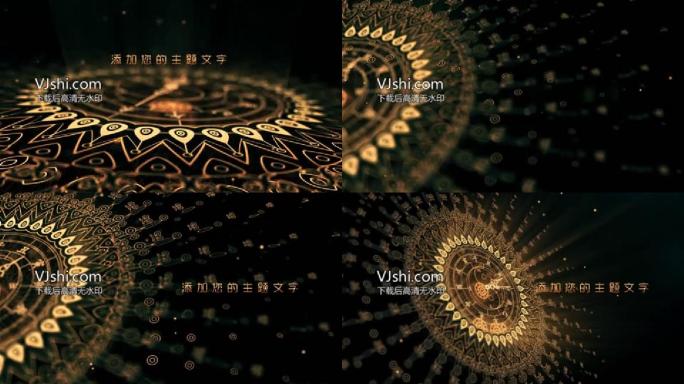 原创中国传统风格mv时间花轮展示ae模版