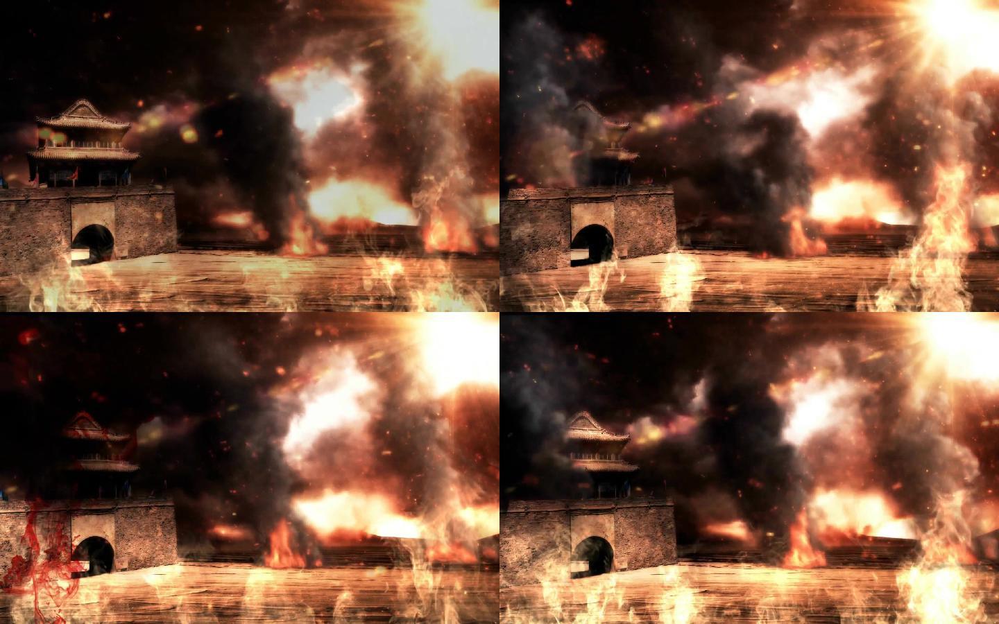 古代战场-火烧城墙