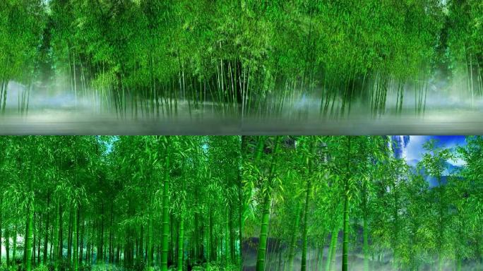 竹林春晚高拐led背景素材