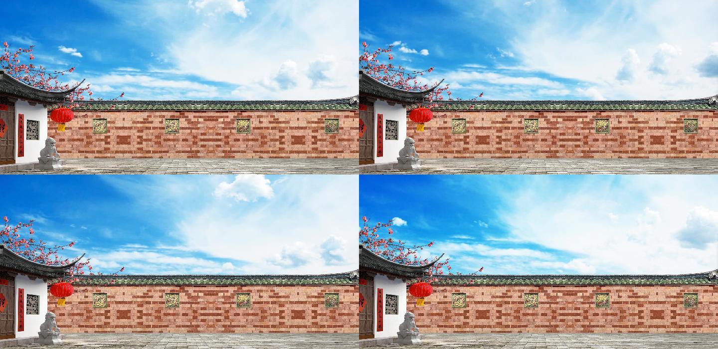 岭南老院乡村红砖墙