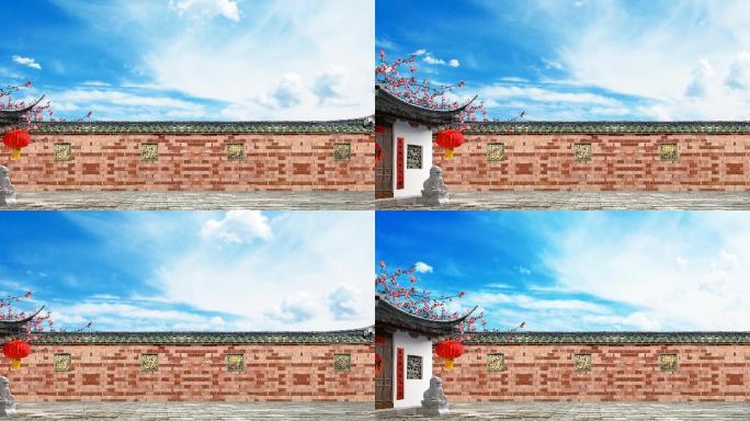岭南老院乡村红砖墙