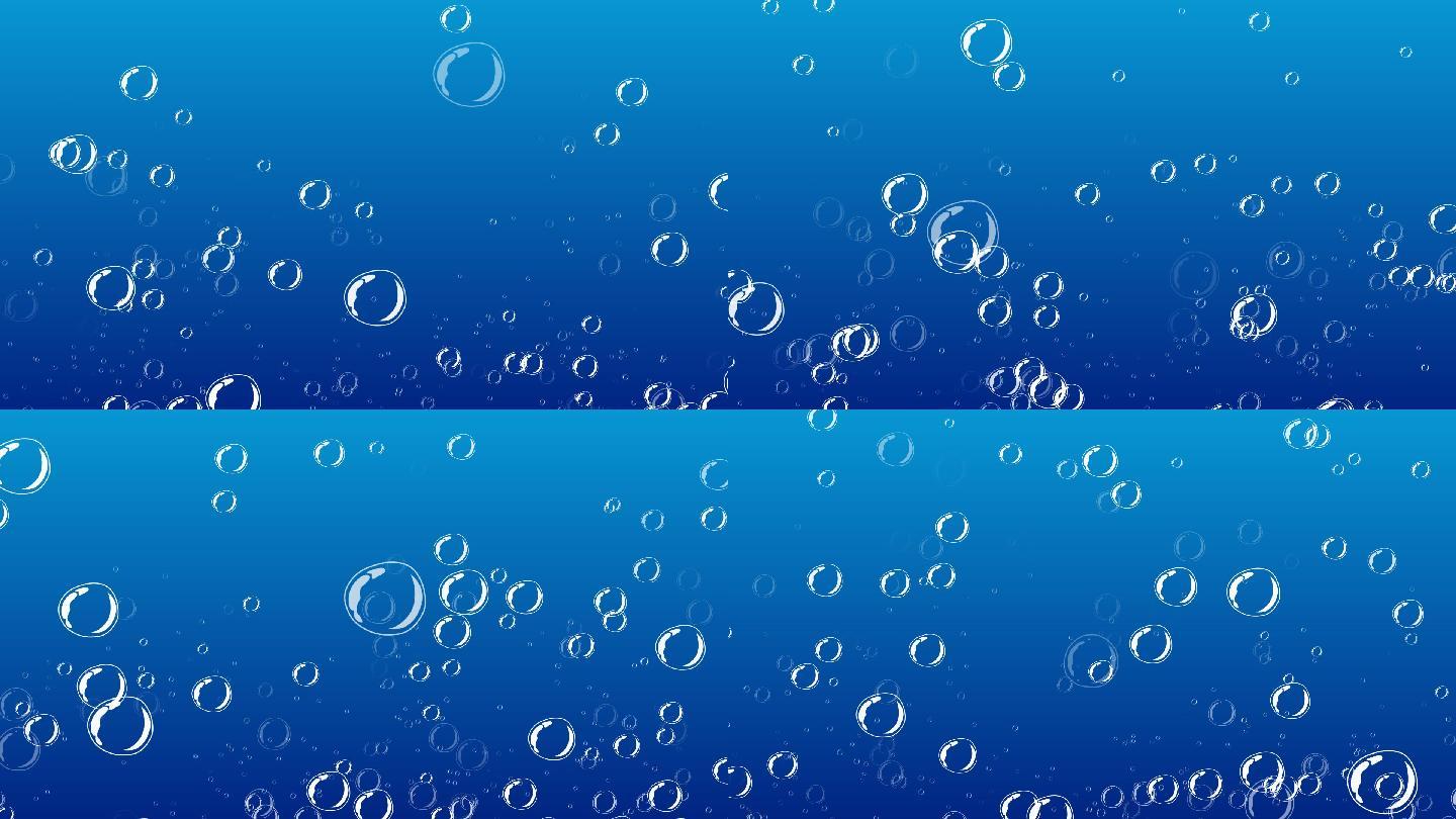 蓝色卡通海洋水泡