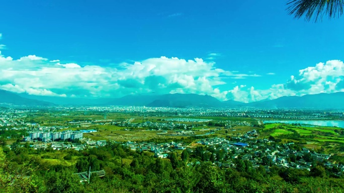 绿色生态城市大景延时