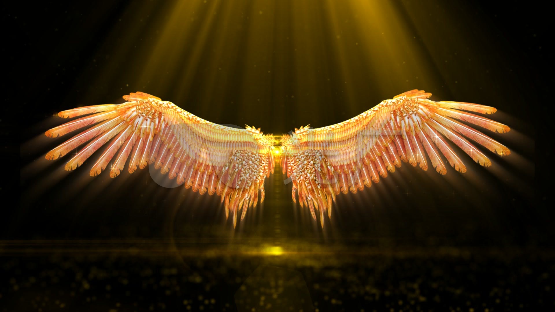 天使 翅膀 金色 矢量 双翼图片_设计案例_广告设计-图行天下素材网