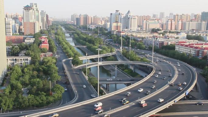 北京天宁寺桥车流延时摄影