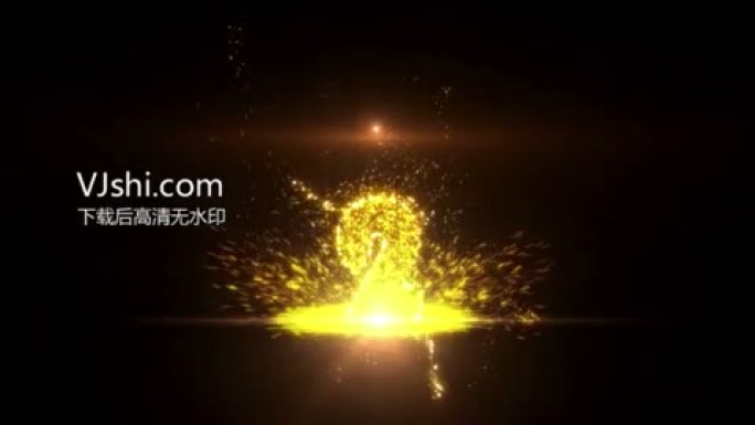 粒子能量爆炸出logo文字