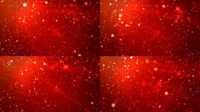 大红粒子背景视频