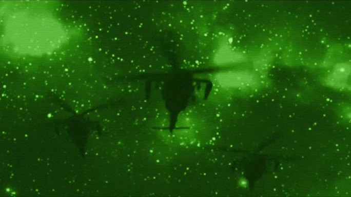 雷达扫描黑鹰武装直升机军事科技视频