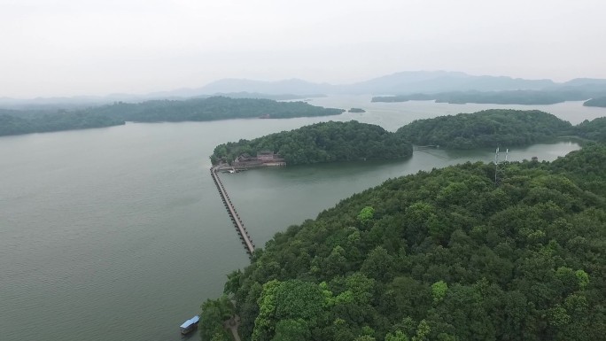 航拍仙女湖多个角度全景