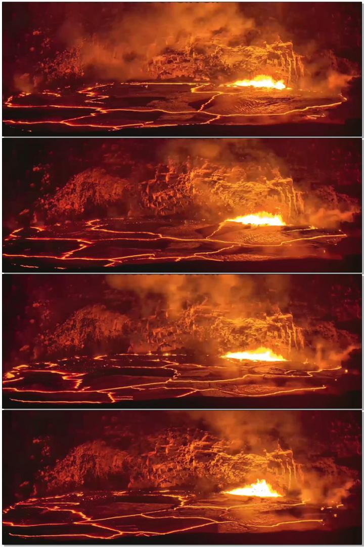 火山岩浆涌动