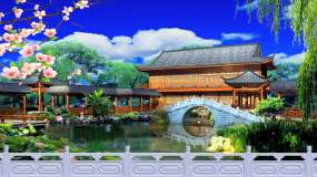 御花园背景视频素材下载 御花园背景ae模板下载 Vj师网