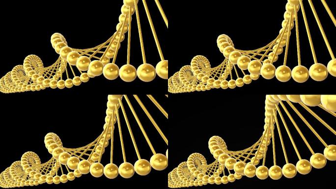 酷炫金色三维dna通道视频