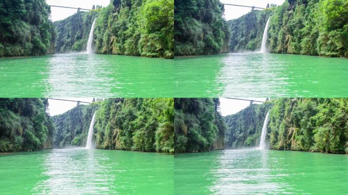 青山绿水瀑布素材