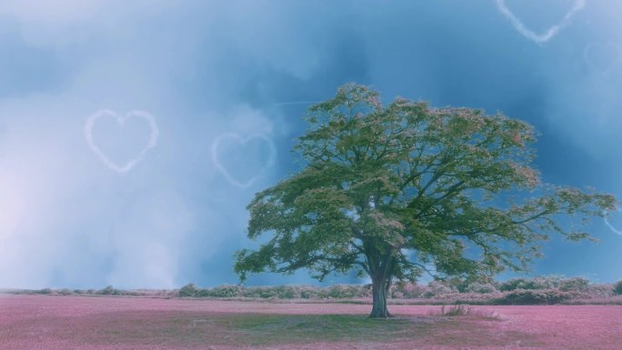浪漫场景心形树