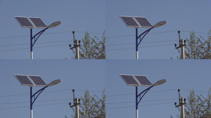 太阳能太阳能板路灯电力清洁能源