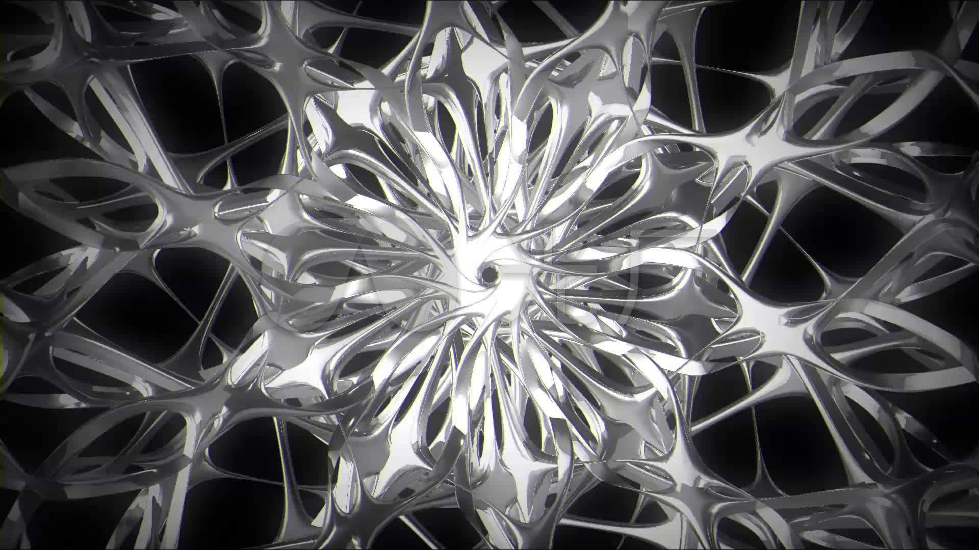 超赞黑白金属线条变化动感素材