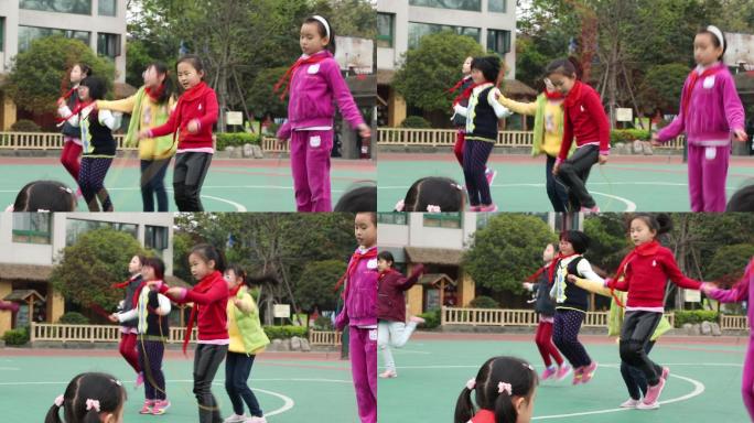 小学生体育课跳绳06