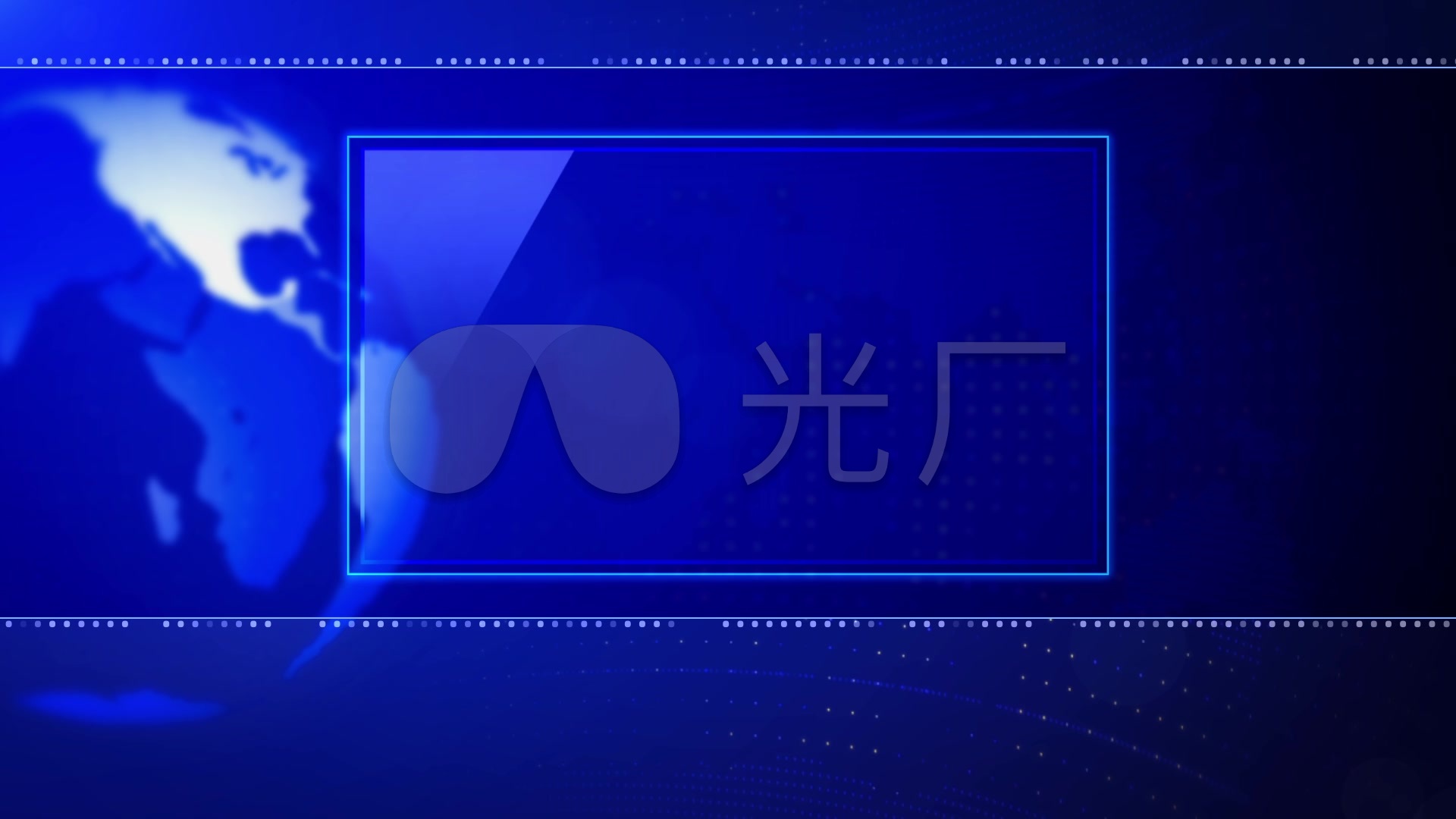 蓝色新闻视频边框栏视频背景_1920x1080_高清视频素材下载(编号