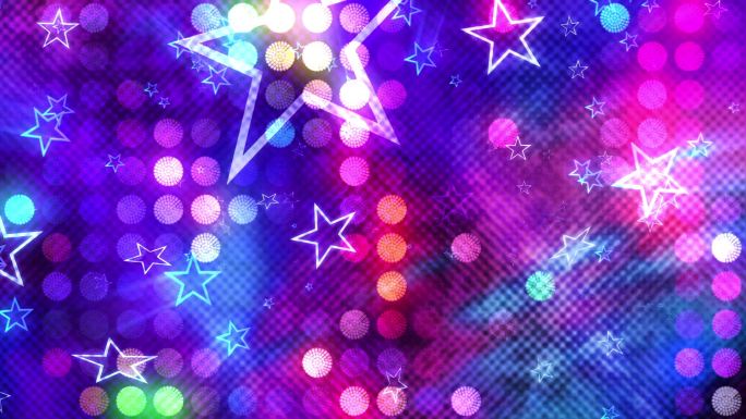 动感梦幻蓝紫背景光效星星繁密滑入