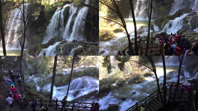 高山流水美丽风景山清水秀旅游美景