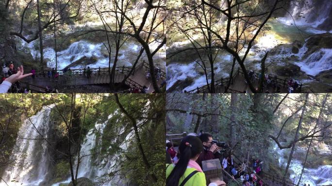 高山流水美丽风景山清水秀旅游美景