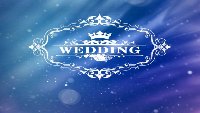 婚礼蓝色logo