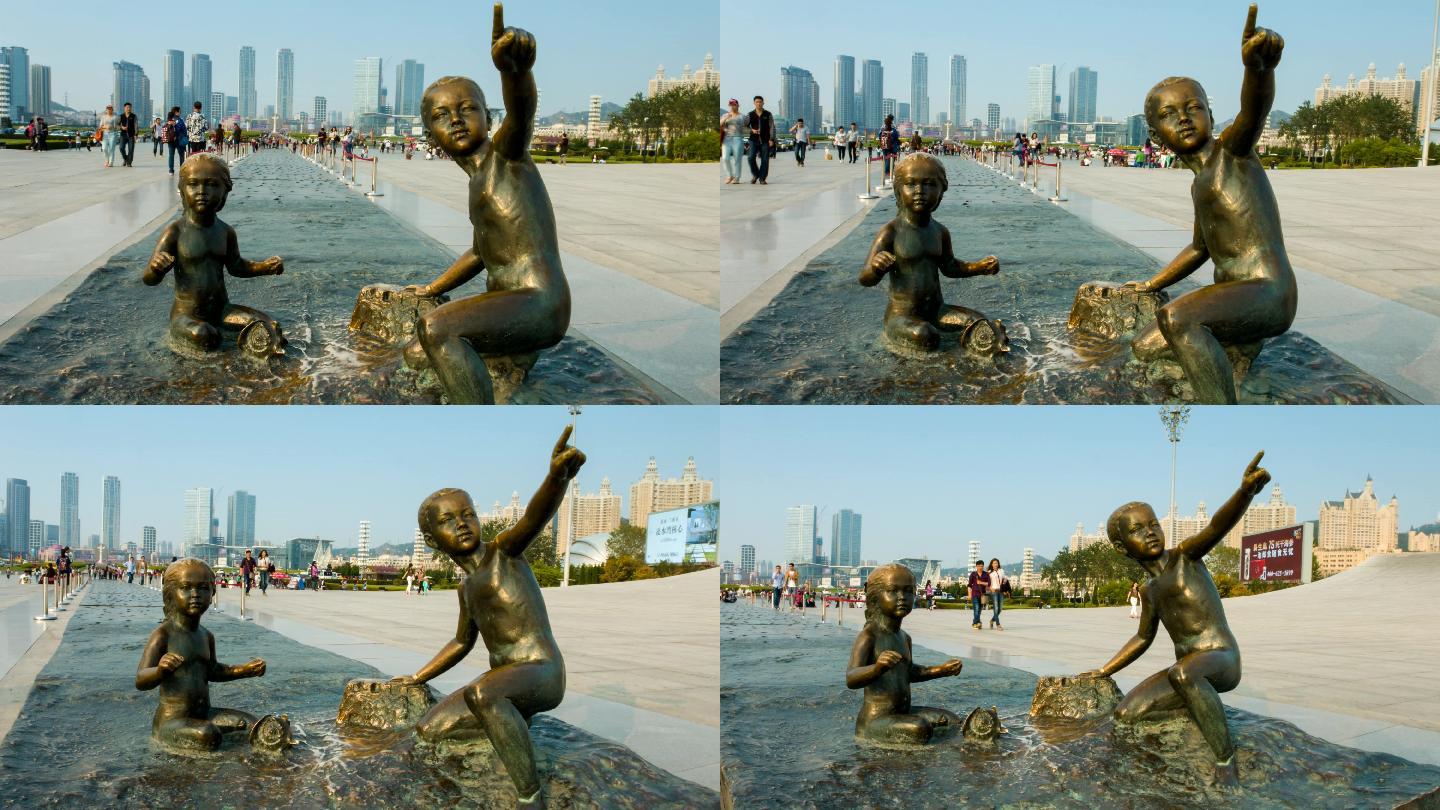 星海广场雕塑铜人1