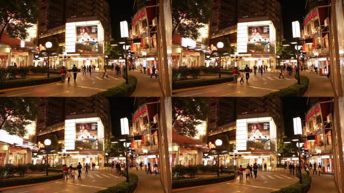 上海大宁商业街夜晚霓虹灯招牌牌匾6