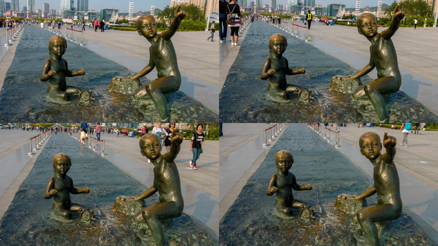 星海广场雕塑铜人