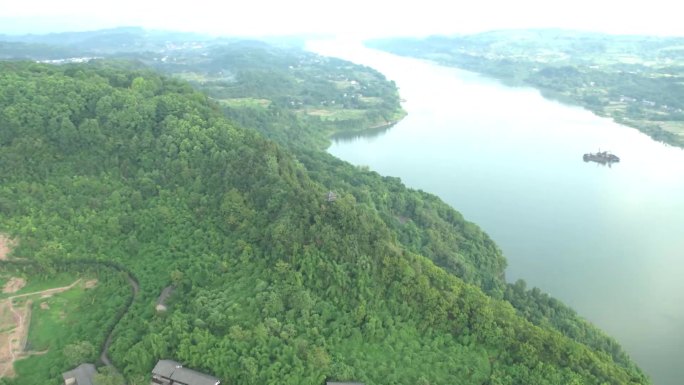 合川航拍高清素材