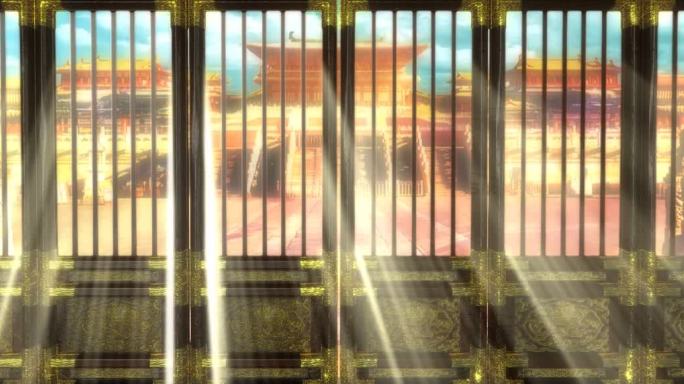 西安古都宫廷窗阳光