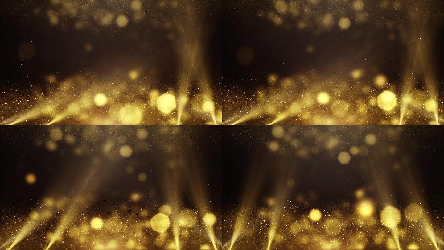 金色粒子唯美视频背景素材