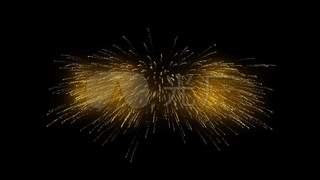 烟花般炸开金粒子