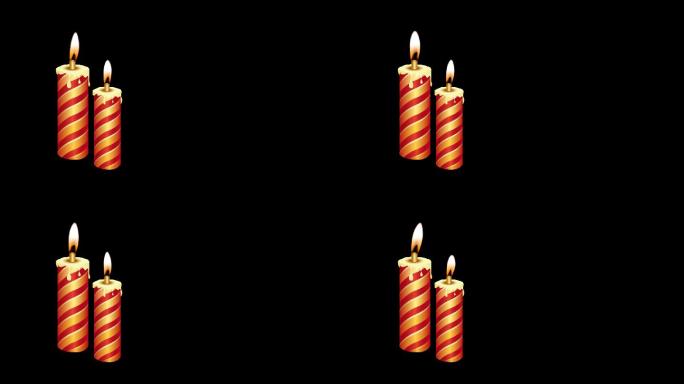 红蜡烛圣诞蜡烛前景视频素材