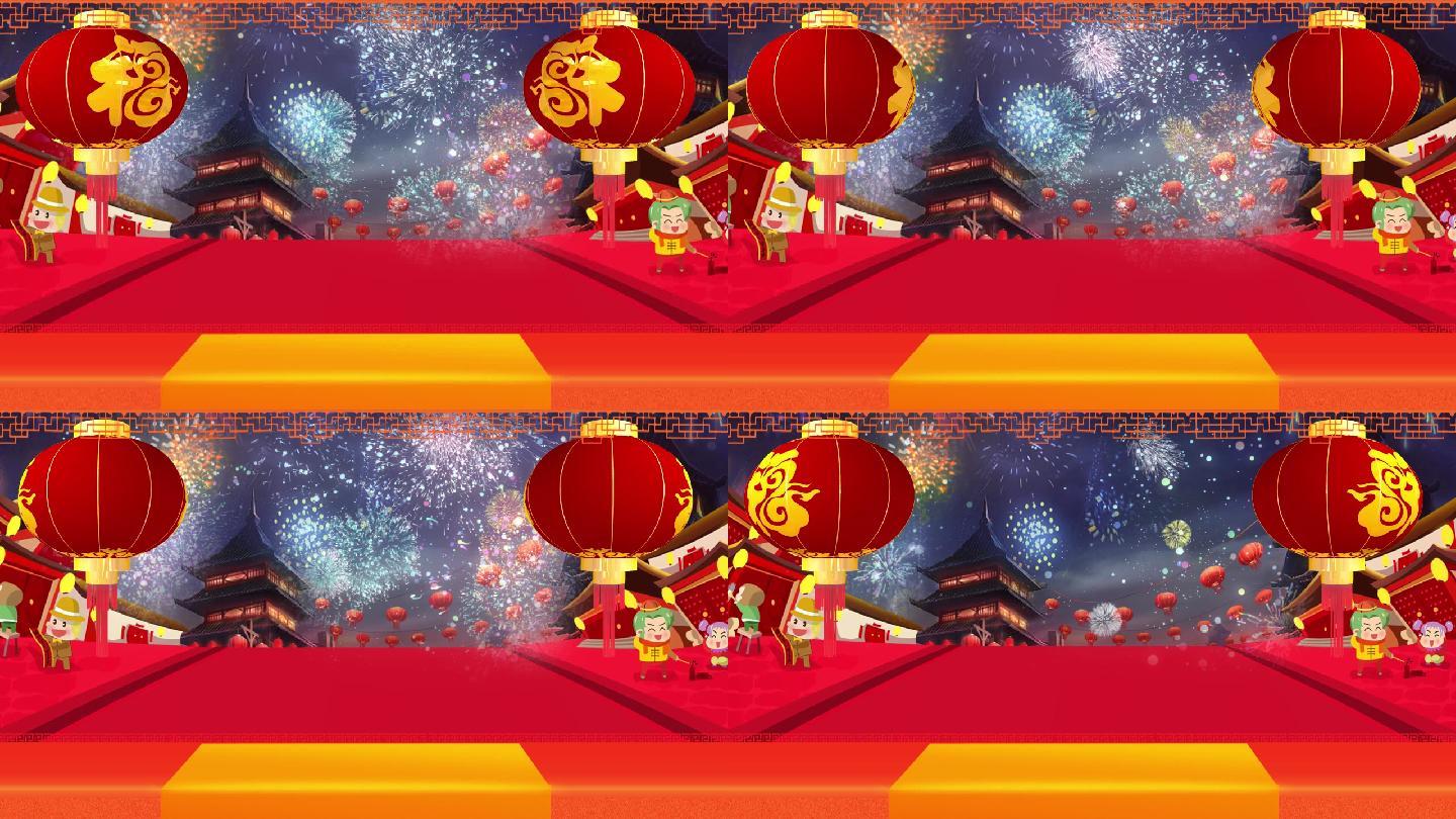 新年喜庆贺年拜年庆典春节节日无字背景
